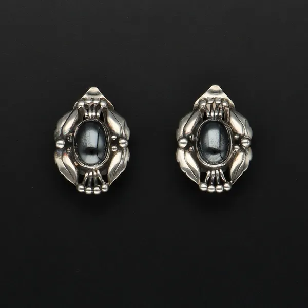 Vintage Georg Jensen Silver and Hematite Earrings of the Year