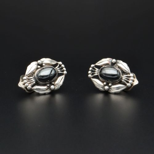 Vintage Georg Jensen Silver and Hematite Earrings of the Year image-4