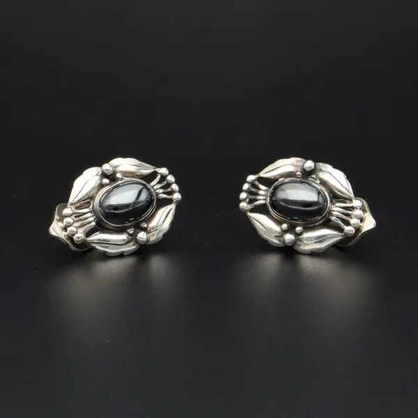 Vintage Georg Jensen Silver and Hematite Earrings of the Year