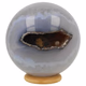 Agaat geode bol 66mm - 360° presentation