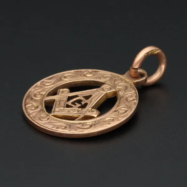 9ct Gold Masonic Fob