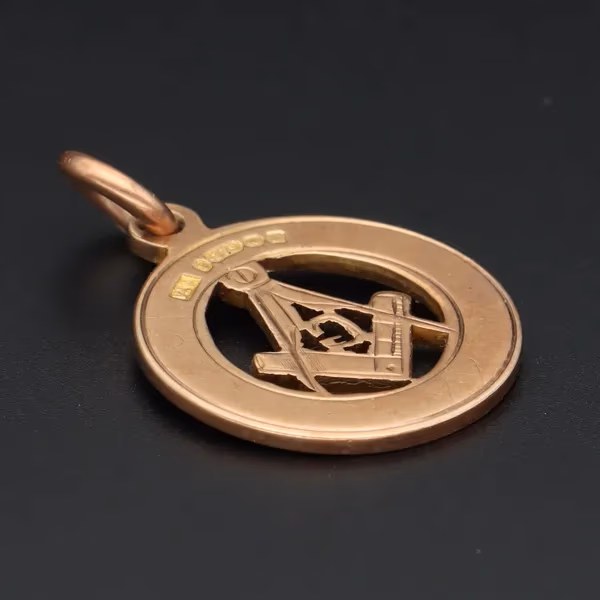 9ct Gold Masonic Fob