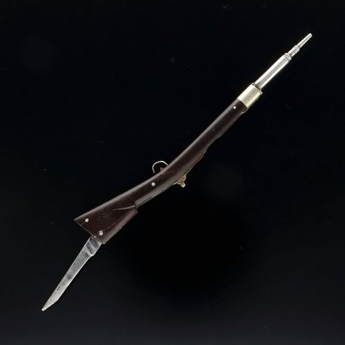 Unusual Propelling Pencil and Quill Knife in the form of a Musket image-1