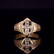 360° view of The Antique Victorian 1870 Cross Of Diamonds Mourning Ring