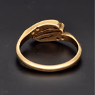 18ct Yellow Gold Diamond Crossover Ring