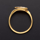 18ct Yellow Gold Diamond Crossover Ring