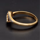 18ct Yellow Gold Diamond Crossover Ring