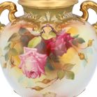 Royal Worcester Rose Lidded Jar