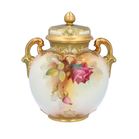 Royal Worcester Rose Lidded Jar