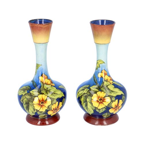 Pair of Doulton Lambeth Faience Vases image-1