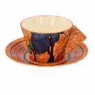 Clarice Cliff Blue Autumn Conical Cup & Saucer Café au Lait