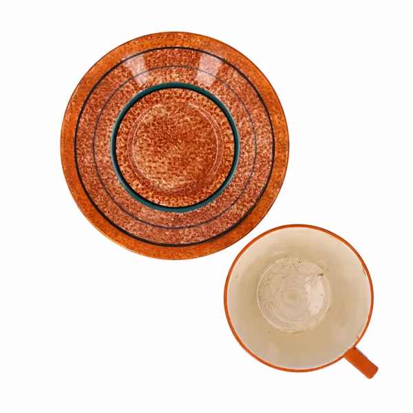 Clarice Cliff Blue Autumn Conical Cup & Saucer Café au Lait