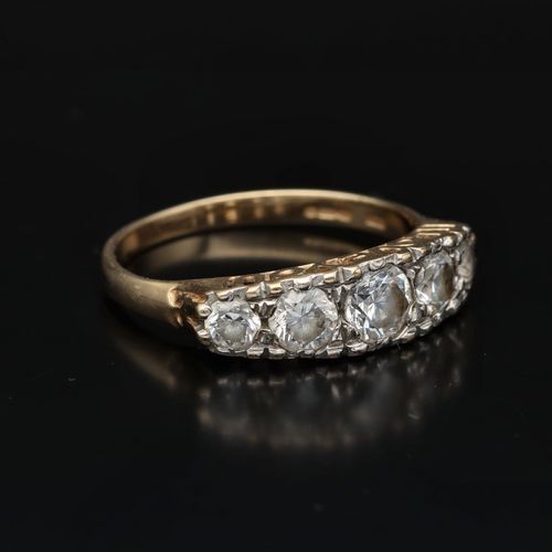 14ct Gold cz (I love you) Ring image-1