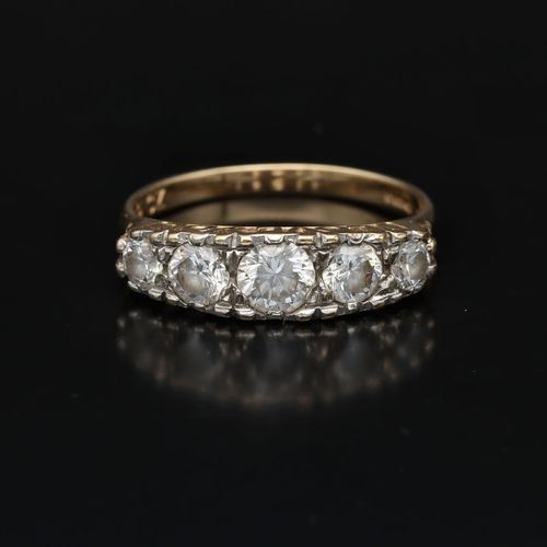 14ct Gold cz (I love you) Ring image-2