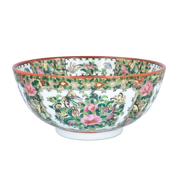 Late 19th Century Chinese Canton Famille Rose Bowl
