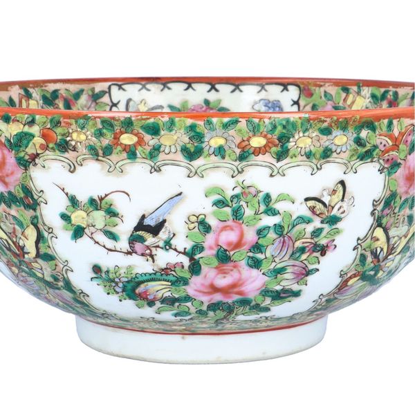 Late 19th Century Chinese Canton Famille Rose Bowl