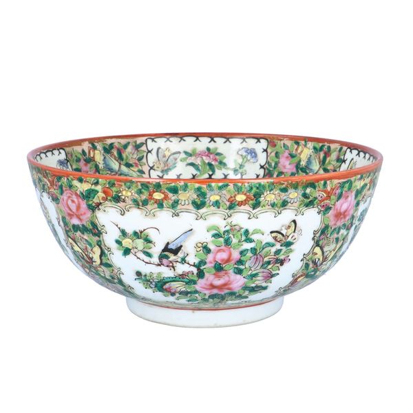 Late 19th Century Chinese Canton Famille Rose Bowl