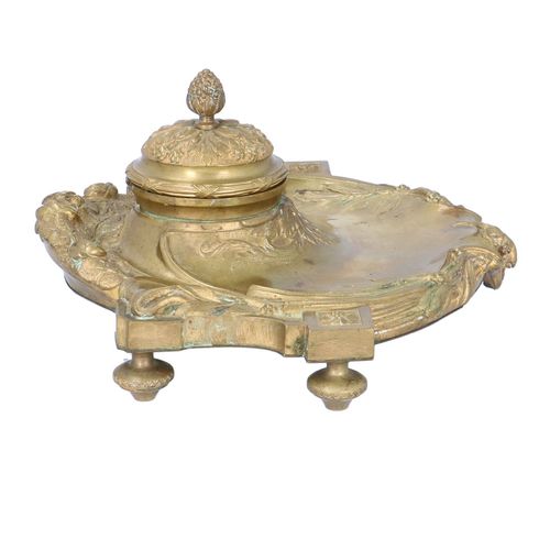 Antique French Bronze Inkwell image-5