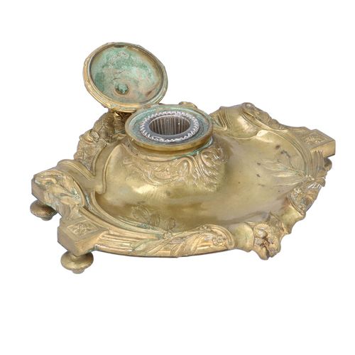 Antique French Bronze Inkwell image-2