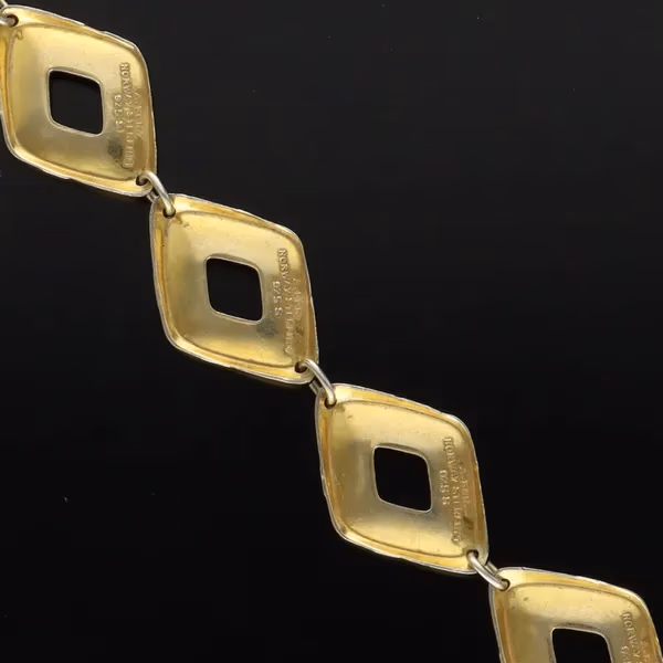 Vintage Norwegian Vermeil Silver and Enamel Bracelet