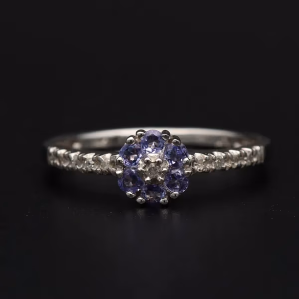 14ct Gold Tanzanite Diamond Ring