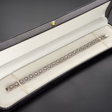 White Metal Diamond Link Bracelet