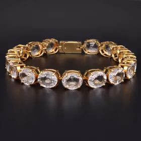 Vintage 18ct Gold Quartz Bracelet