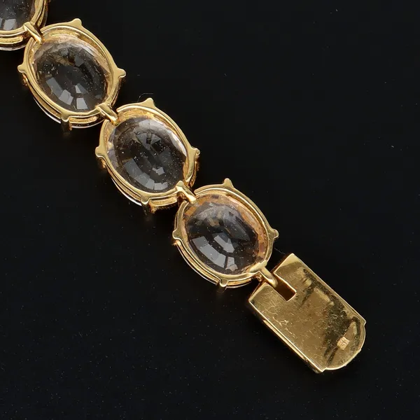 Vintage 18ct Gold Quartz Bracelet