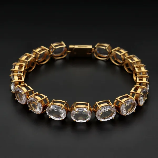 Vintage 18ct Gold Quartz Bracelet