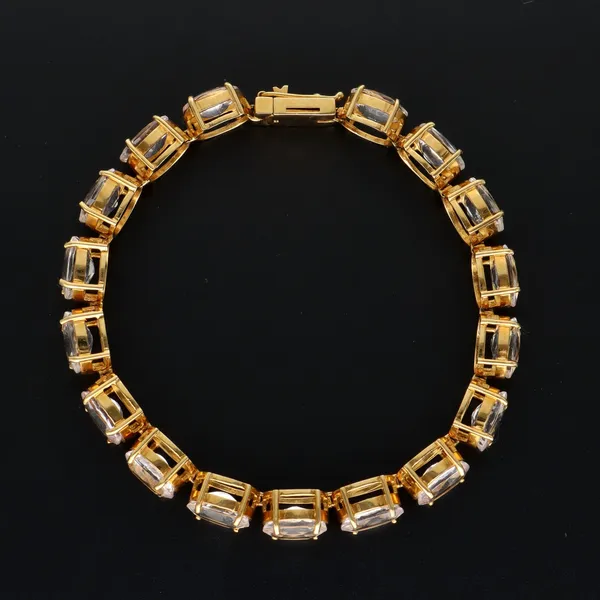Vintage 18ct Gold Quartz Bracelet