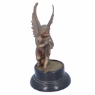 19th Century Bronzed Winged Cherub Mascot