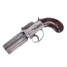 Cased Six Shot Percussion Pepperbox Revolver