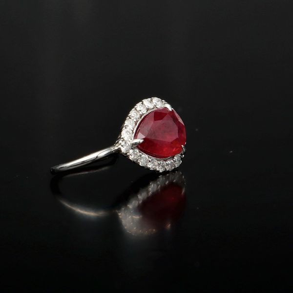 18ct Gold Ruby and Diamond Earrings