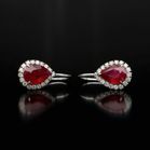 18ct Gold Ruby and Diamond Earrings