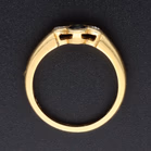Vintage 1969 Birmingham 18ct Yellow Gold Sapphire & Diamond Ring