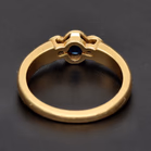 Vintage 1969 Birmingham 18ct Yellow Gold Sapphire & Diamond Ring