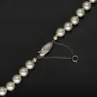 Fine Mikimoto Pearl Necklace with Diamond Clasp