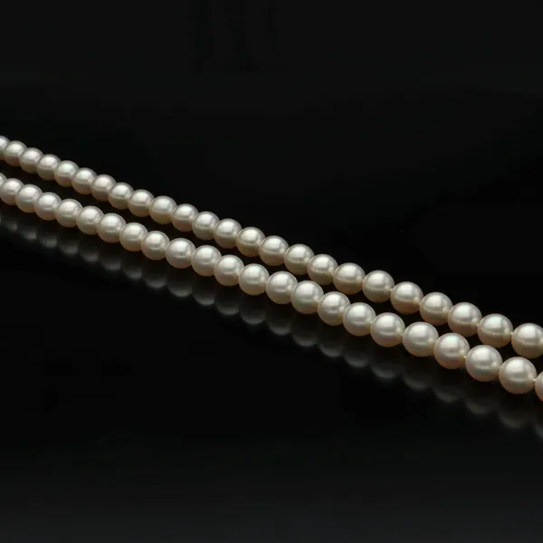 Fine Mikimoto Pearl Necklace with Diamond Clasp