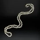Fine Mikimoto Pearl Necklace with Diamond Clasp