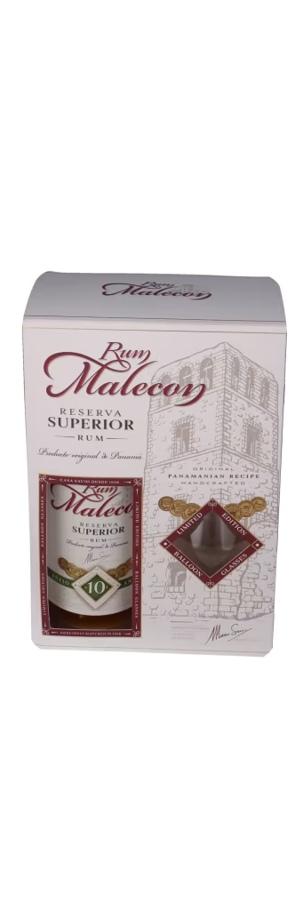 MALECON 10YO 40%, M/ 2 GLAS Savio s.r.l. Rum