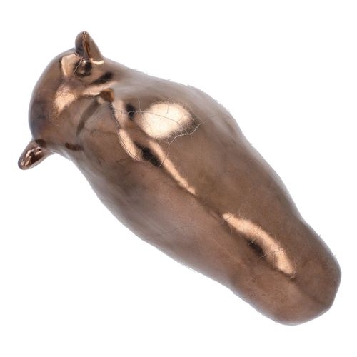 Otto Keramik XL Metallic Bronze Buffalo Figurine image-5