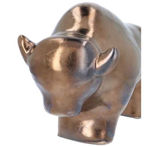 Otto Keramik XL Metallic Bronze Buffalo Figurine image-2
