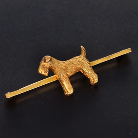 Edwardian 9ct Gold Terrier Dog Brooch
