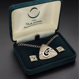 Boxed Ola Gorie Aikerness Collection Silver Jewellery Set