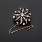 Edwardian Diamond Starburst Brooch