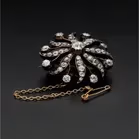 Edwardian Diamond Starburst Brooch