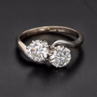 18ct White Gold Twisted Diamond Ring