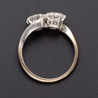 18ct White Gold Twisted Diamond Ring