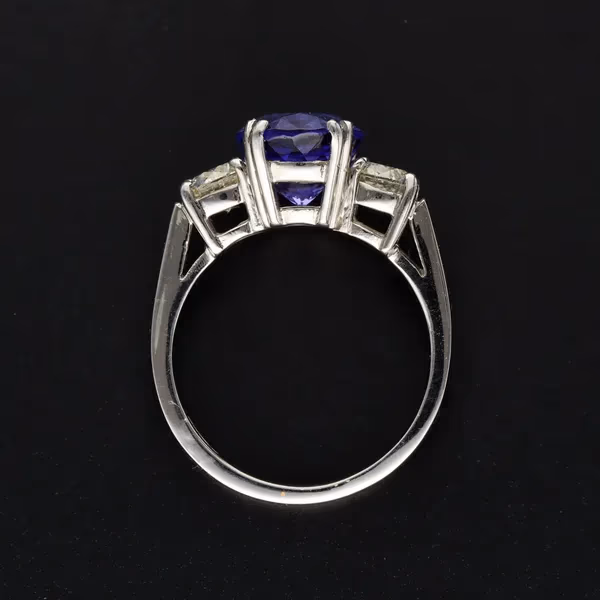 Platinum Tanzanite & Diamond Ring