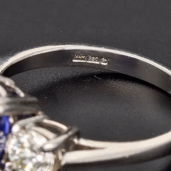 Platinum Tanzanite & Diamond Ring